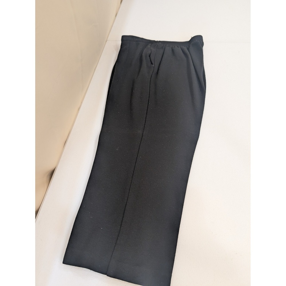 ALFRED DUNNER Women's 18W Plus Black Pull-On Pants Stretch Waist Some Wear - Picture 2 of 4